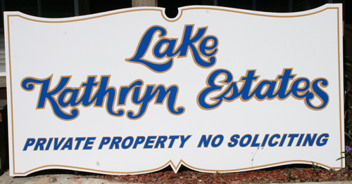 lake kathryn sign